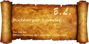 Buchberger Leander névjegykártya